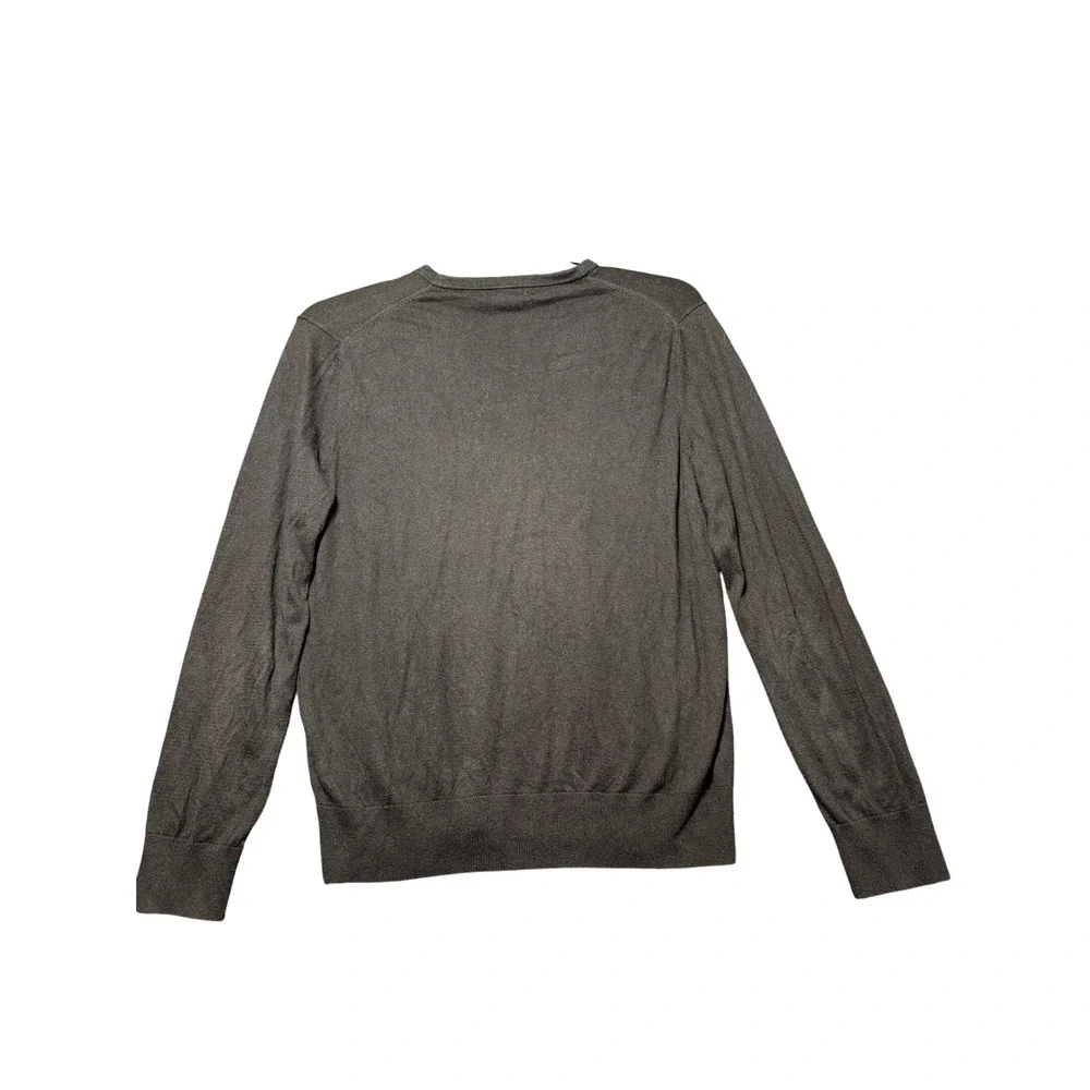 Banana Republic Sweater Mens Large Black Excellent‎ Silk Cotton Cashmere V-Neck